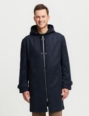 FRENN - Paavo Wool Parka Coat - winter jackets - blue - 2