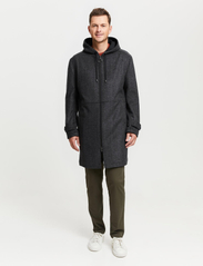 FRENN - Paavo Wool Parka Coat - winter jackets - grey - 4