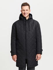 FRENN - Pekka Quilted Parka Coat - winter jackets - black - 2