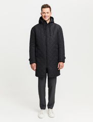 FRENN - Pekka Quilted Parka Coat - winter jackets - black - 4