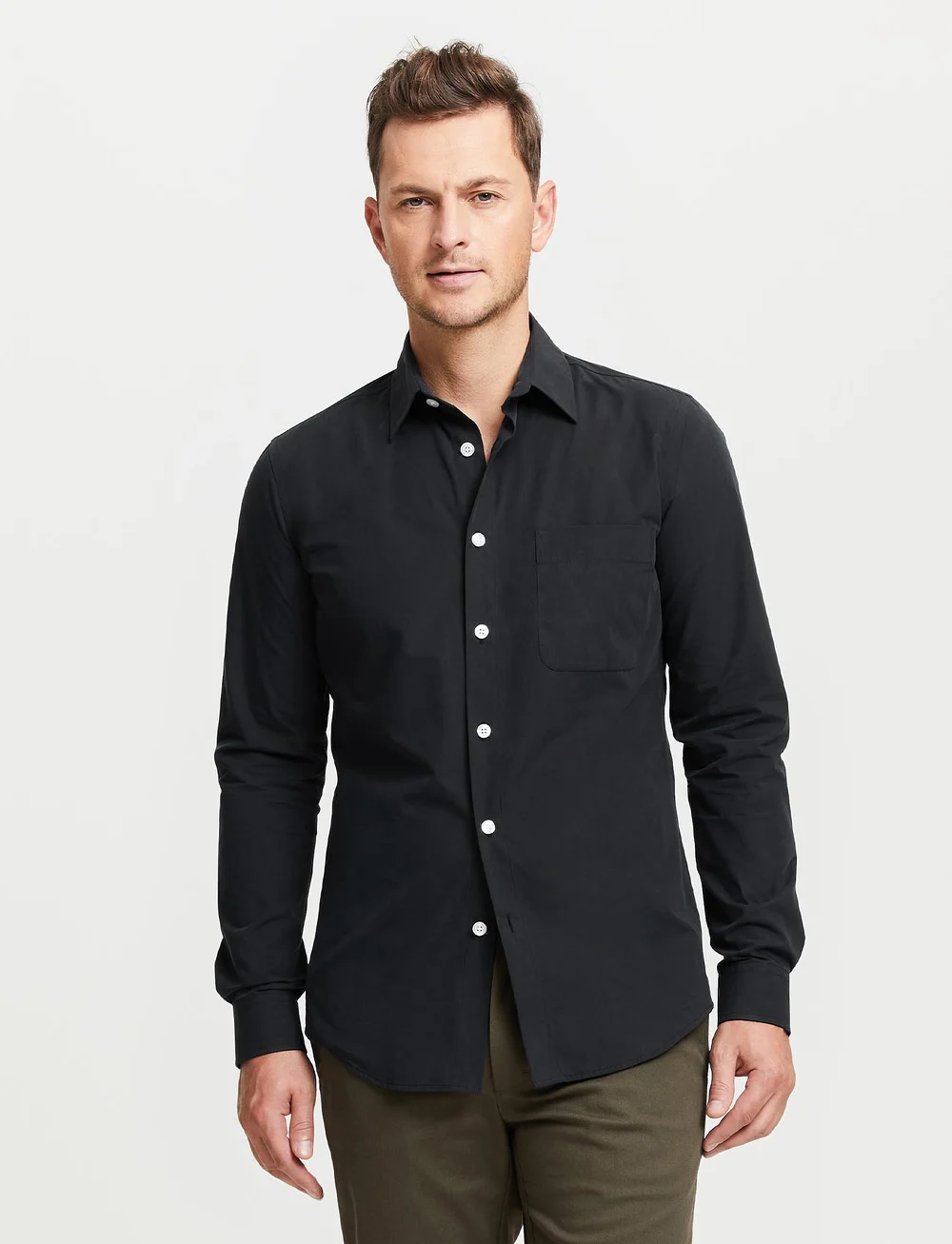 FRENN - Aapo Organic Cotton Shirt - casual skjorter - black - 0