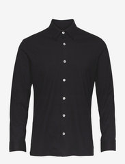 FRENN - Hemmo Bamboo Viscose Jersey Shirt - peruskauluspaidat - black - 0