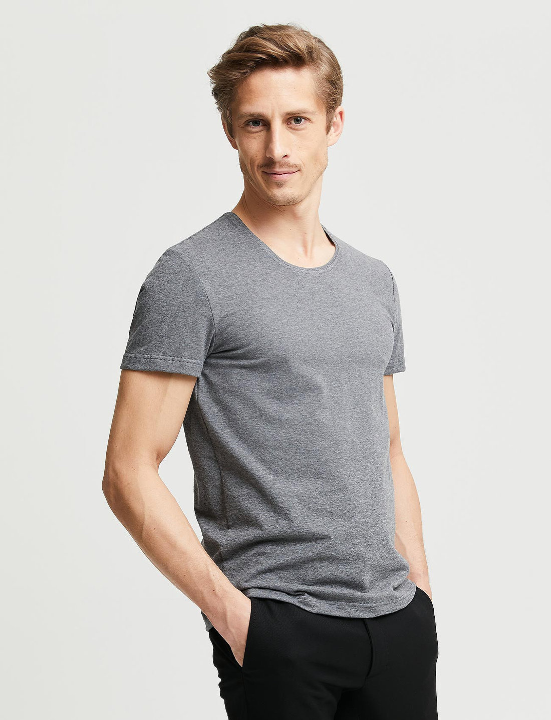 FRENN - Henri Organic Cotton T-shirt - lyhythihaiset - grey - 0
