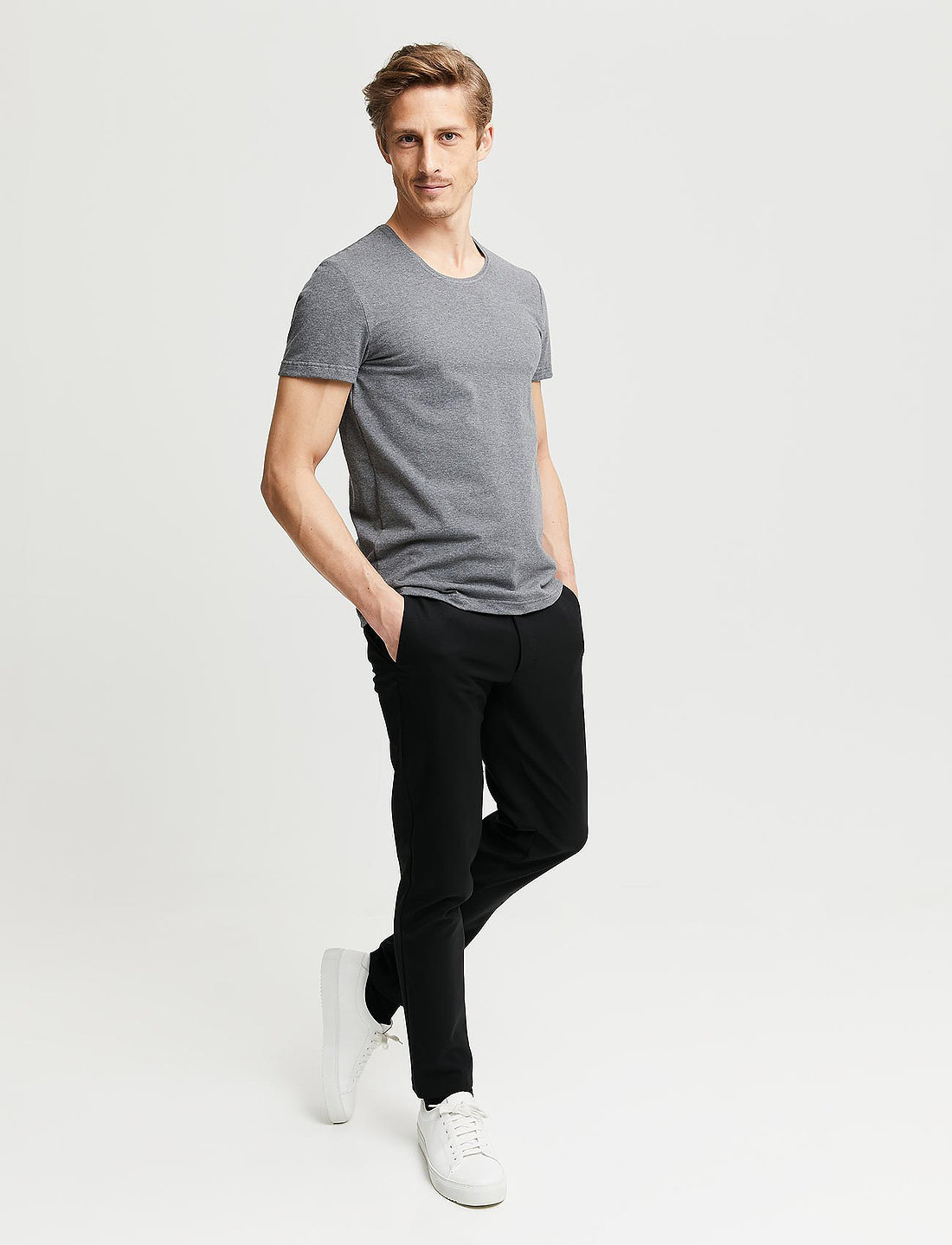 FRENN - Henri Organic Cotton T-shirt - lyhythihaiset - grey - 4