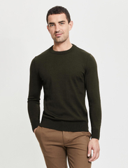 FRENN - Daniel Merino Wool Pullover - knitted round necks - green - 2