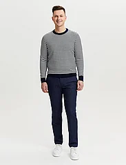 FRENN - Daniel Organic Cotton Pullover - knitted round necks - blue white - 5