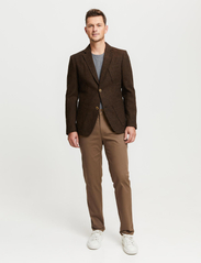 FRENN - Jere Wool Jacket - dobbeltradede blazere - brown - 4