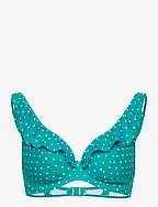 JEWEL COVE UW HIGH APEX BIKINI TOP 30 D - MARINE