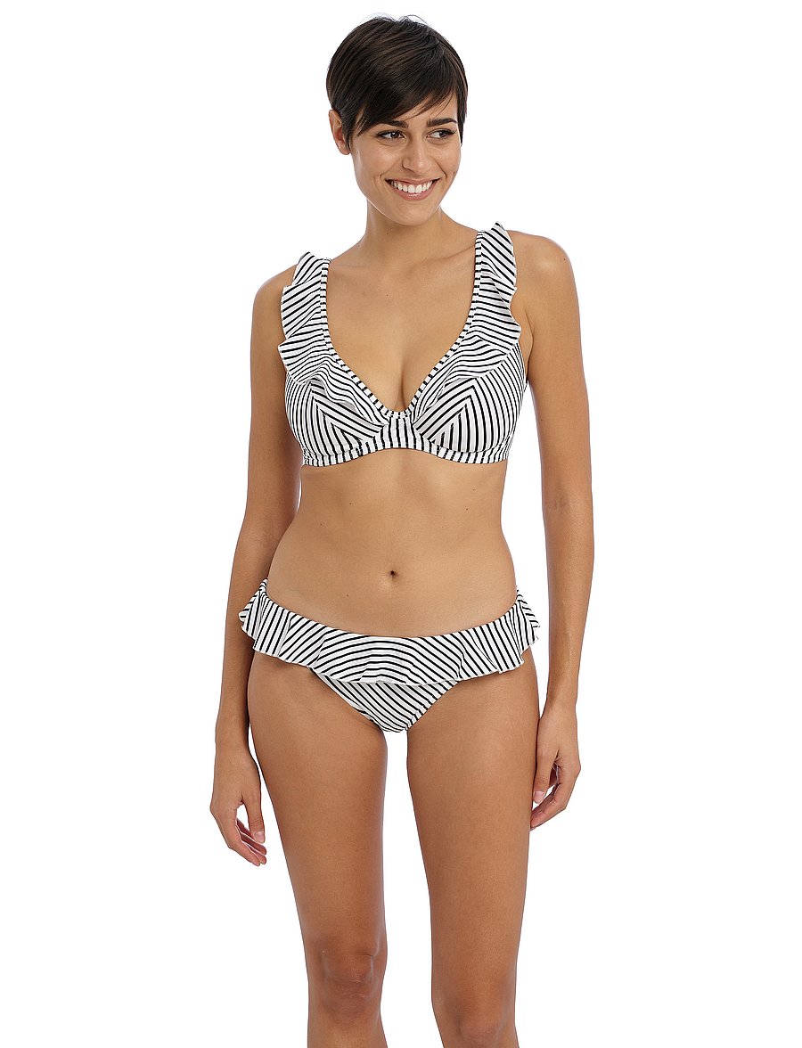 Freya - JEWEL COVE UW HIGH APEX BIKINI TOP 30 D - bikinitoppe med bøjle - stripe black - 0