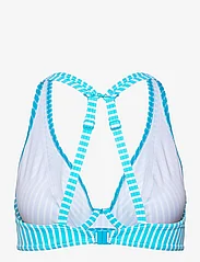 Freya - JEWEL COVE UW HIGH APEX BIKINI TOP 30 D - vielutėmis sutvirtintos bikinio liemenėlės - stripe turquoise - 5
