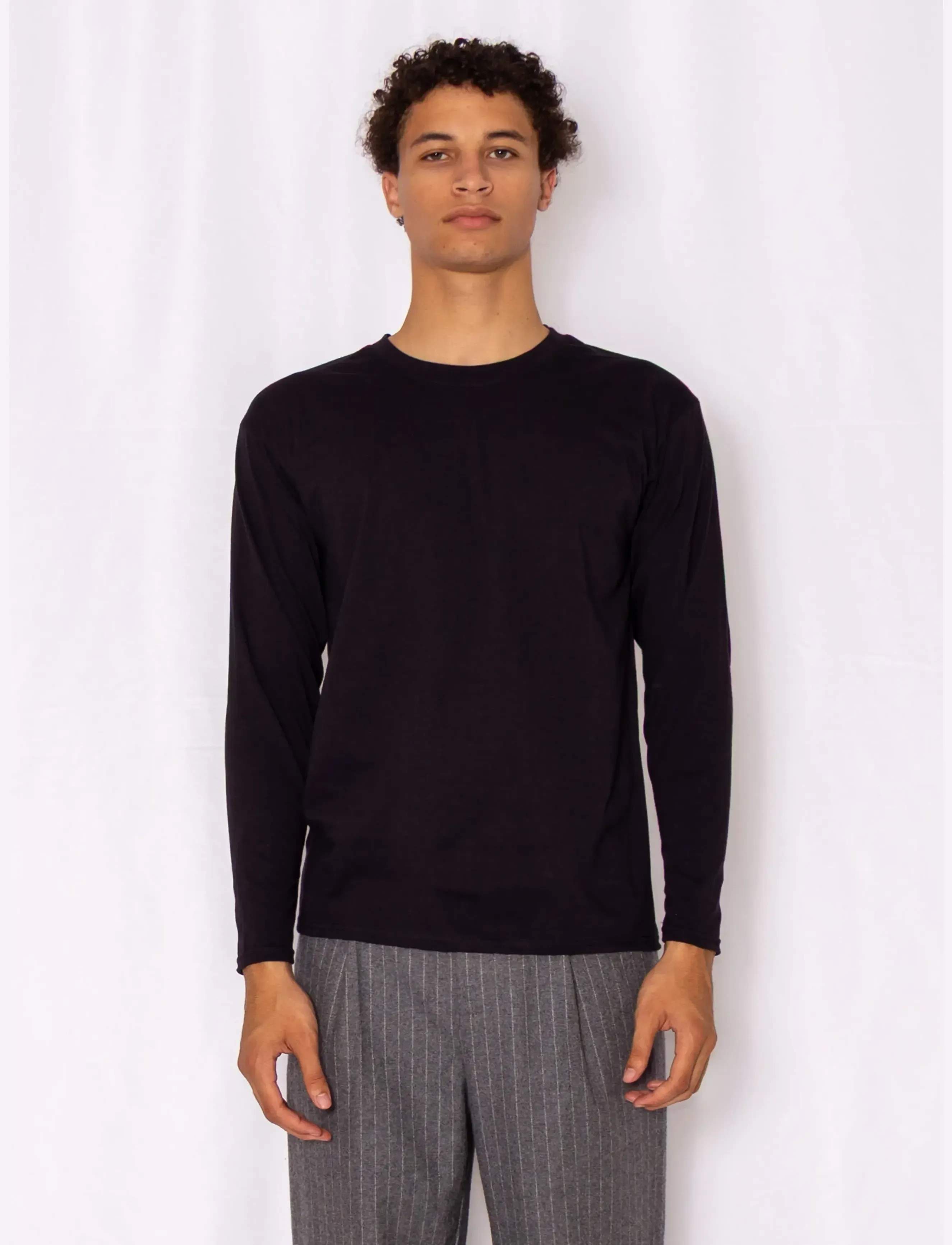 Fruit of the loom - Valueweight Long Sleeve T - langærmede t-shirts - black - 3