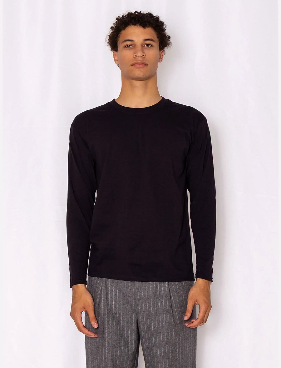 Fruit of the loom - Valueweight Long Sleeve T - langærmede t-shirts - black - 3