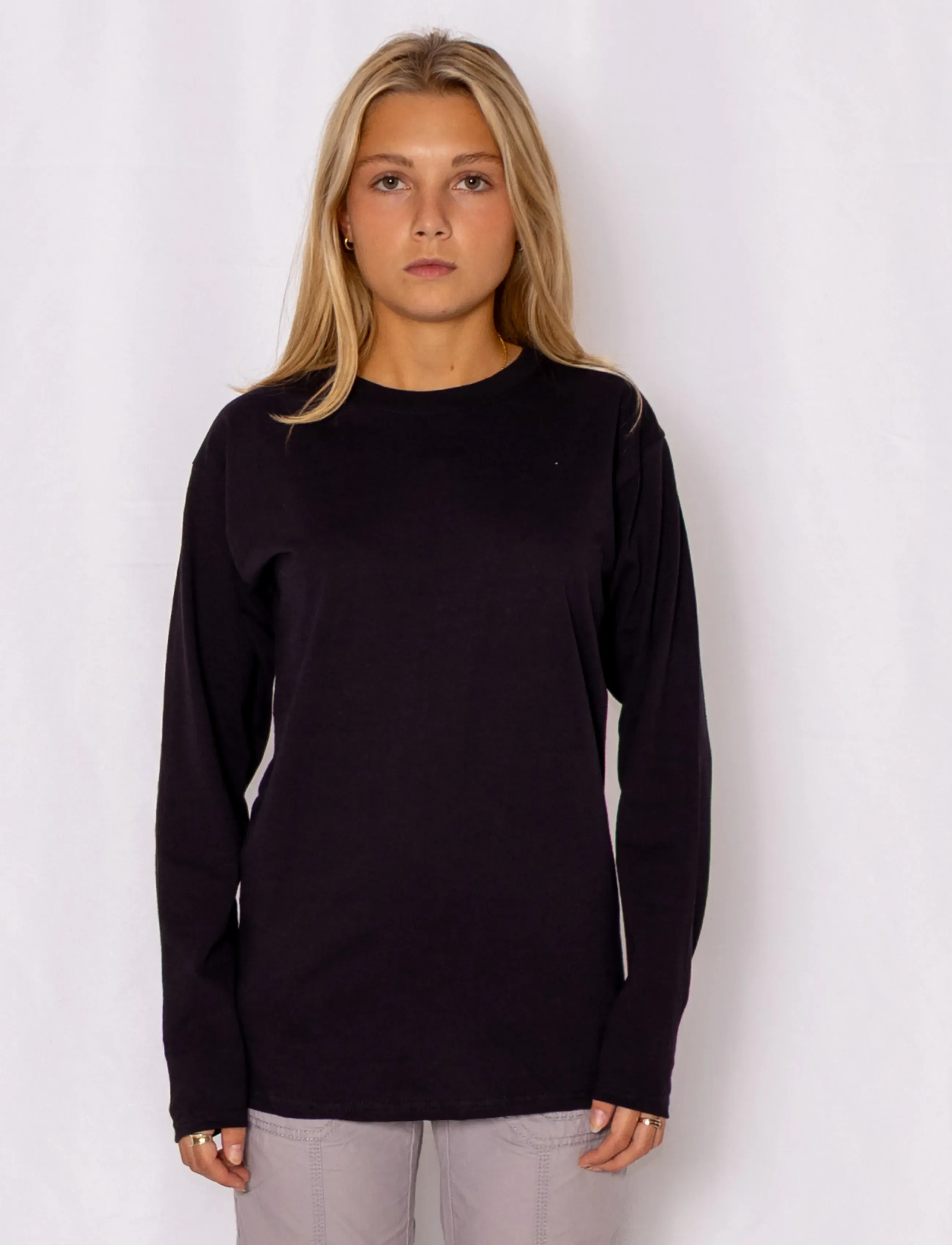 Fruit of the loom - Valueweight Long Sleeve T - langærmede t-shirts - black - 4