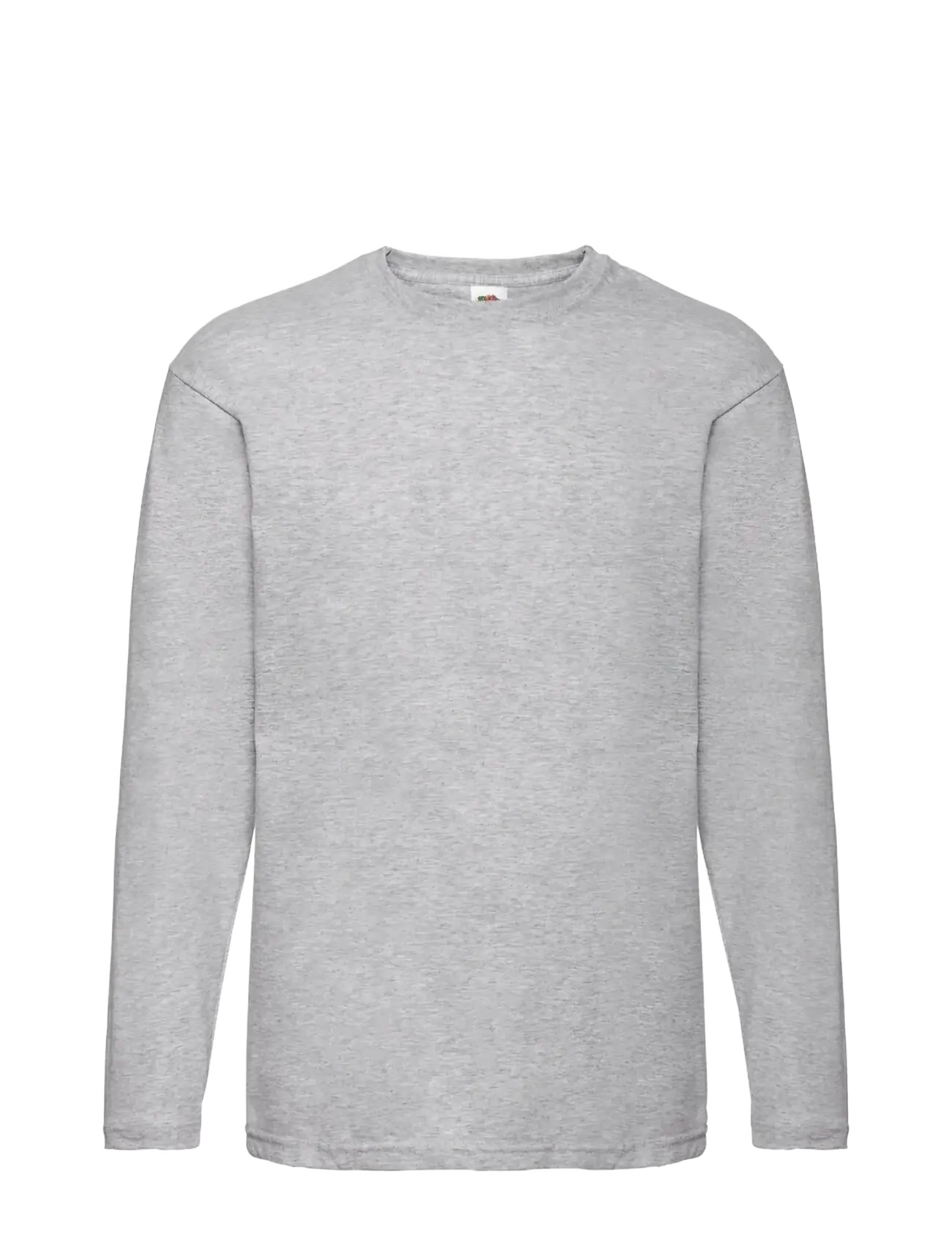 Fruit of the loom Valueweight Long Sleeve T - T-Shirts & Tops - HEATHER GREY / grey