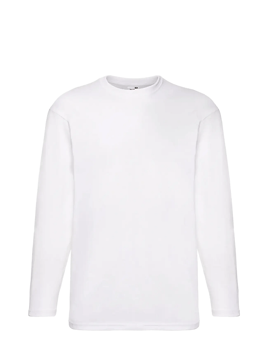 Fruit of the loom - Valueweight Long Sleeve T - langermede t-skjorter - white - 0