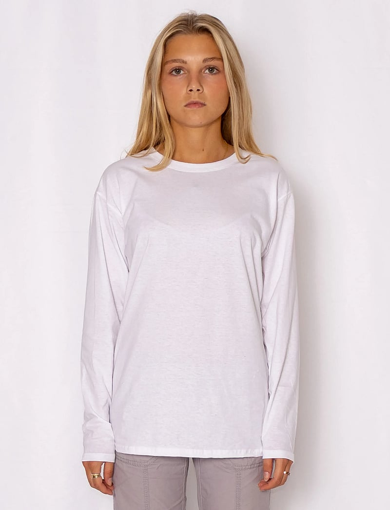 Fruit of the loom - Valueweight Long Sleeve T - t-krekli ar garām piedurknēm - white - 4