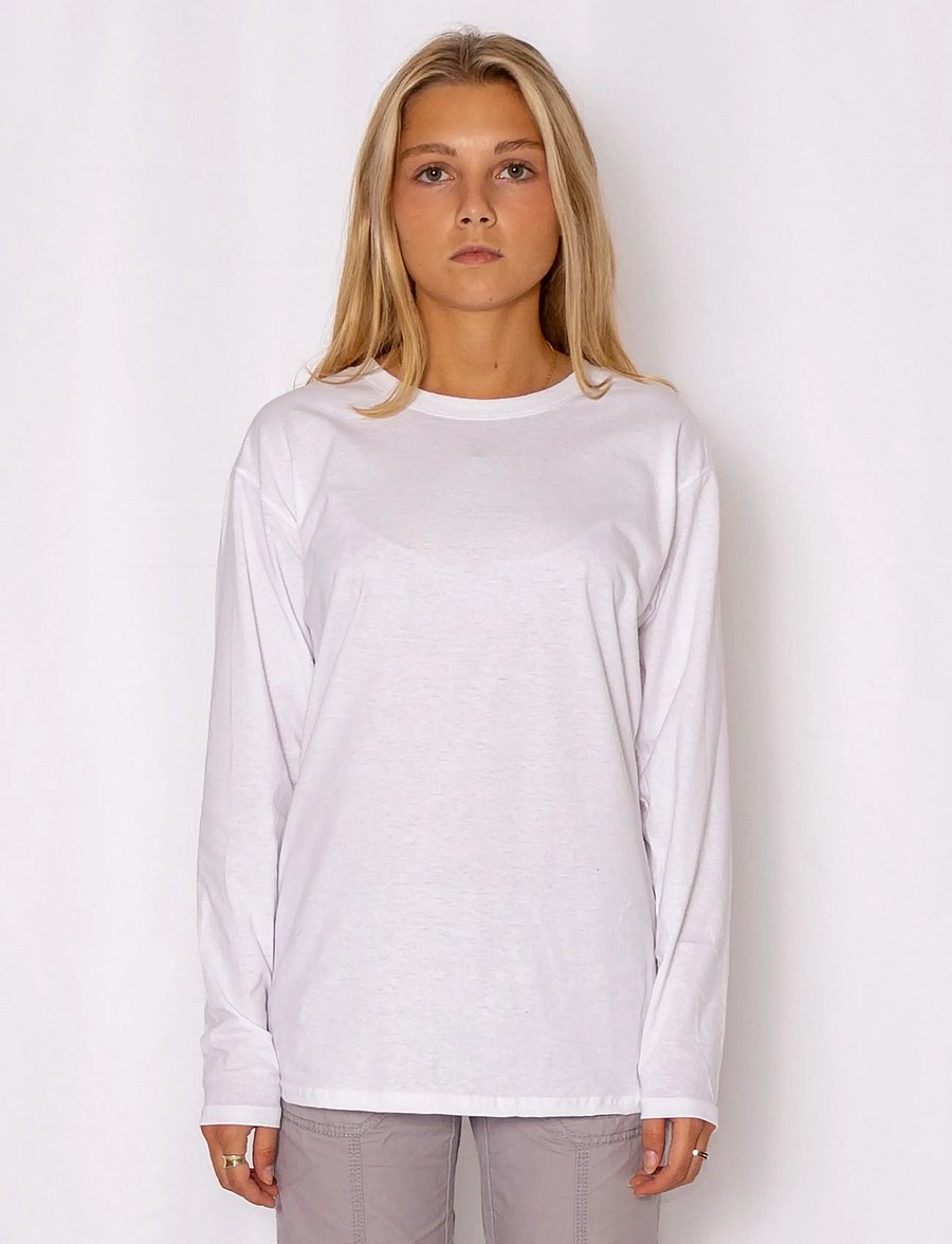 Fruit of the loom - Valueweight Long Sleeve T - langermede t-skjorter - white - 4