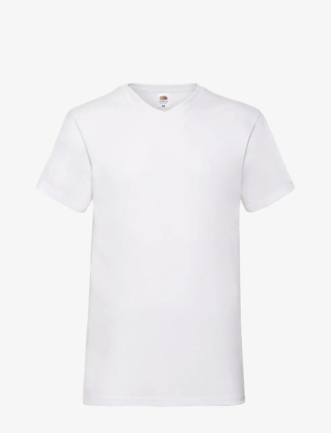 Fruit of the loom - Valueweight V-Neck T - kortærmede t-shirts - white - 0