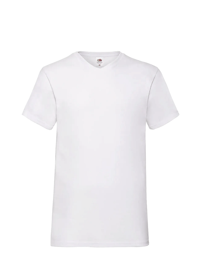 Fruit of the loom - Valueweight V-Neck T - kortærmede t-shirts - white - 0