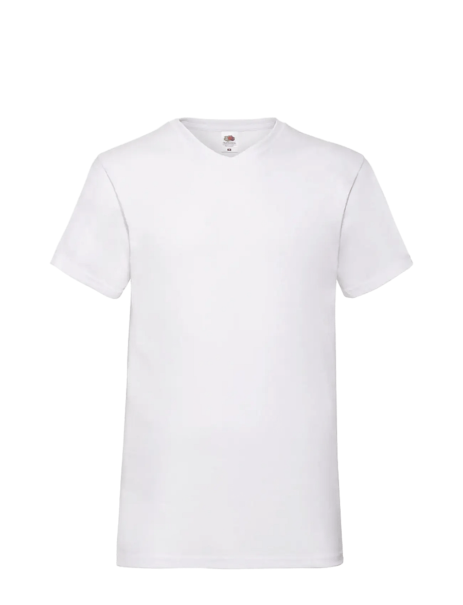 Fruit of the loom - Valueweight V-Neck T - kortermede t-skjorter - white - 0