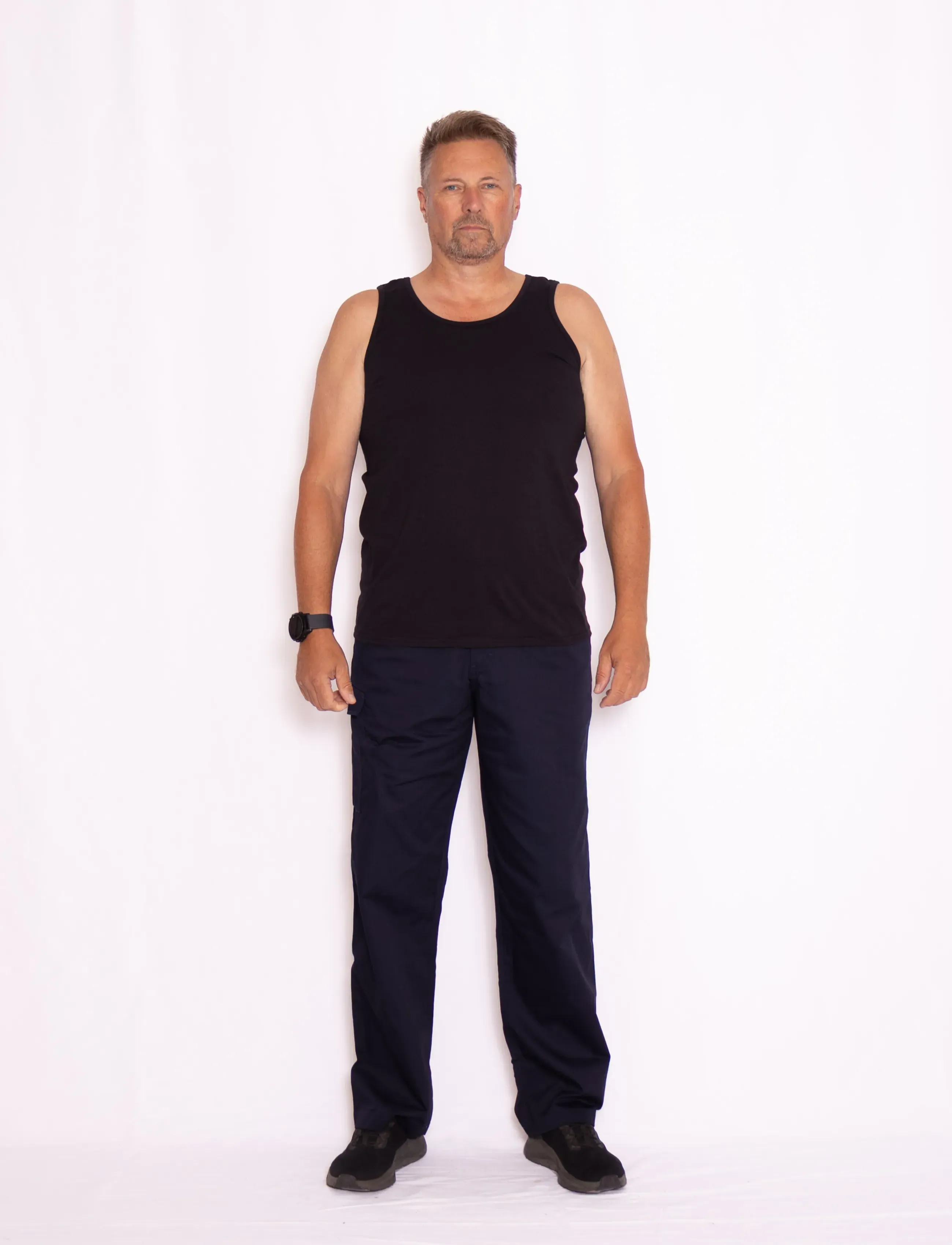Fruit of the loom - Valueweight Athletic Vest - marškinėliai be rankovių - black - 4