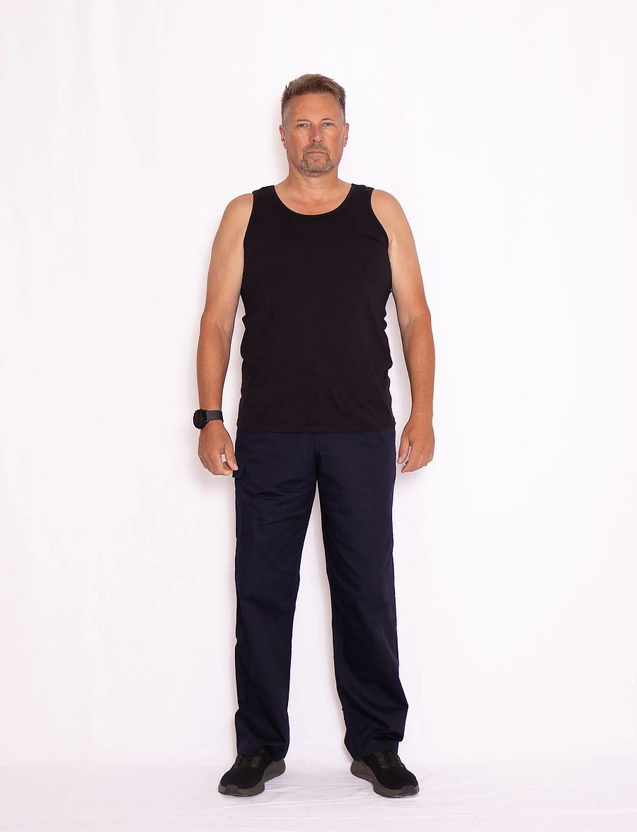 Fruit of the loom - Valueweight Athletic Vest - marškinėliai be rankovių - black - 4