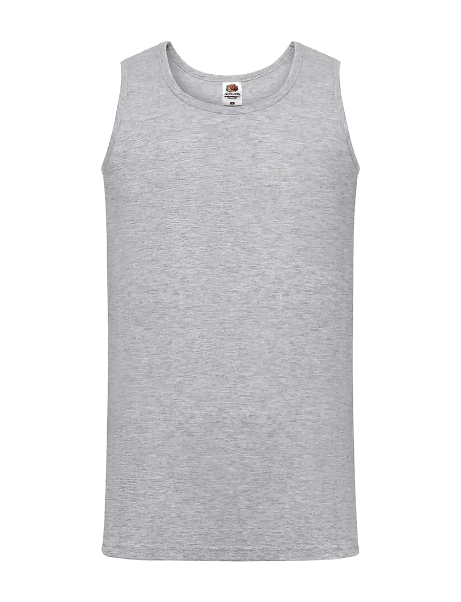 Fruit of the loom - Valueweight Athletic Vest - tanktops - heather grey - 1