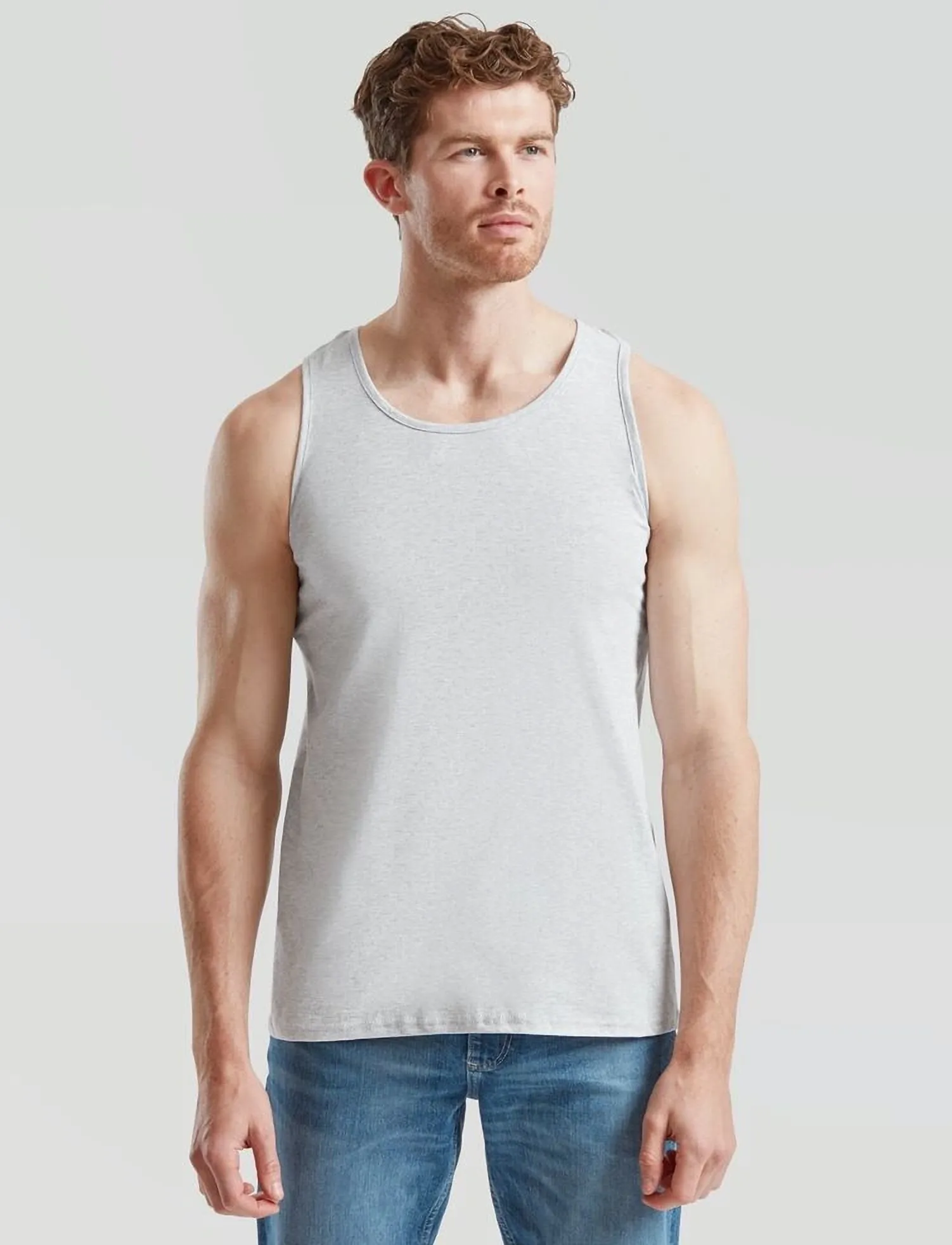 Fruit of the loom Valueweight Athletic Vest - Campaign - HEATHER GREY / grey