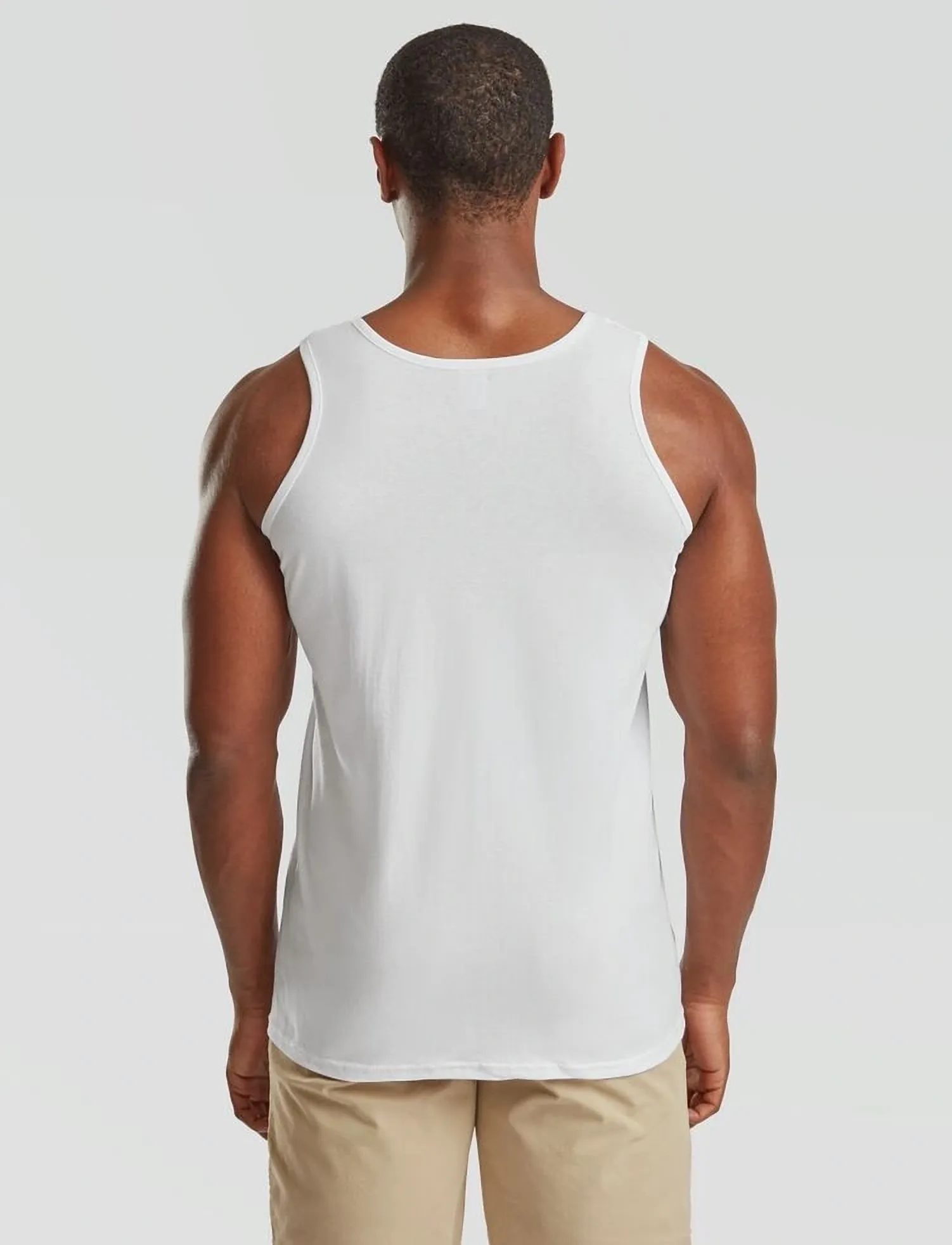 Fruit of the loom - Valueweight Athletic Vest - linnen - white - 5