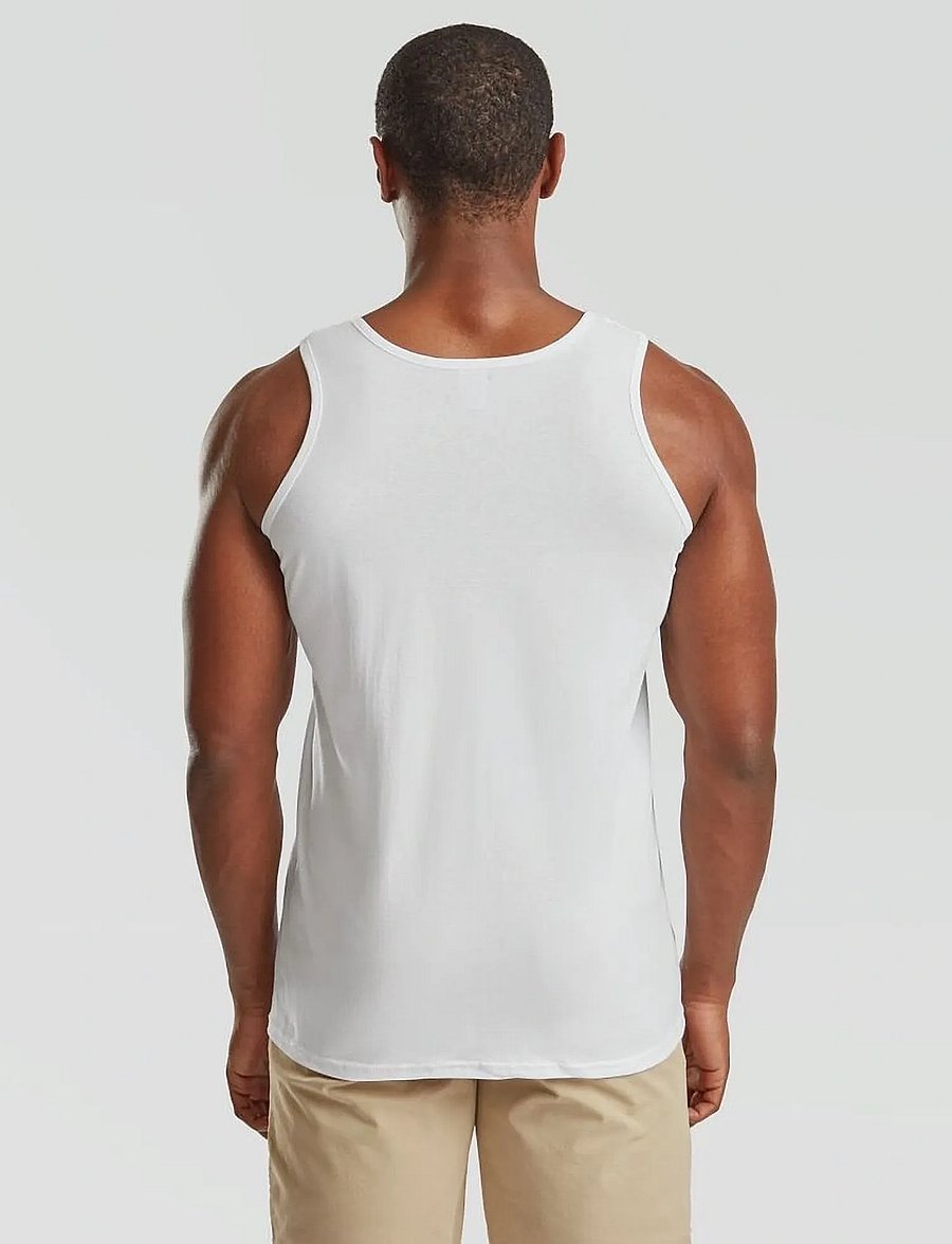 Fruit of the loom - Valueweight Athletic Vest - linnen - white - 5