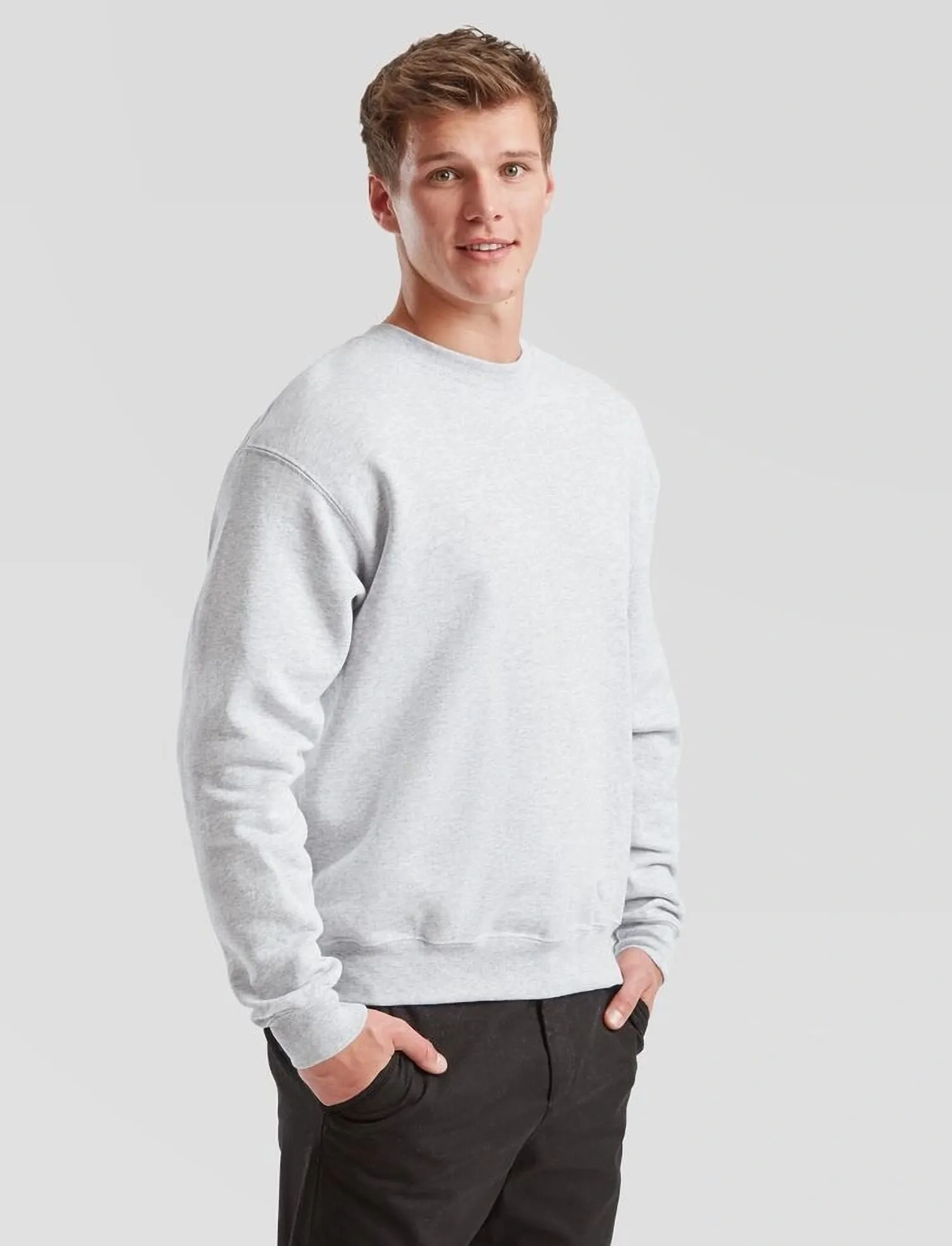 Fruit of the loom - Classic Set-In Sweat - everyday style - heather grey - 3