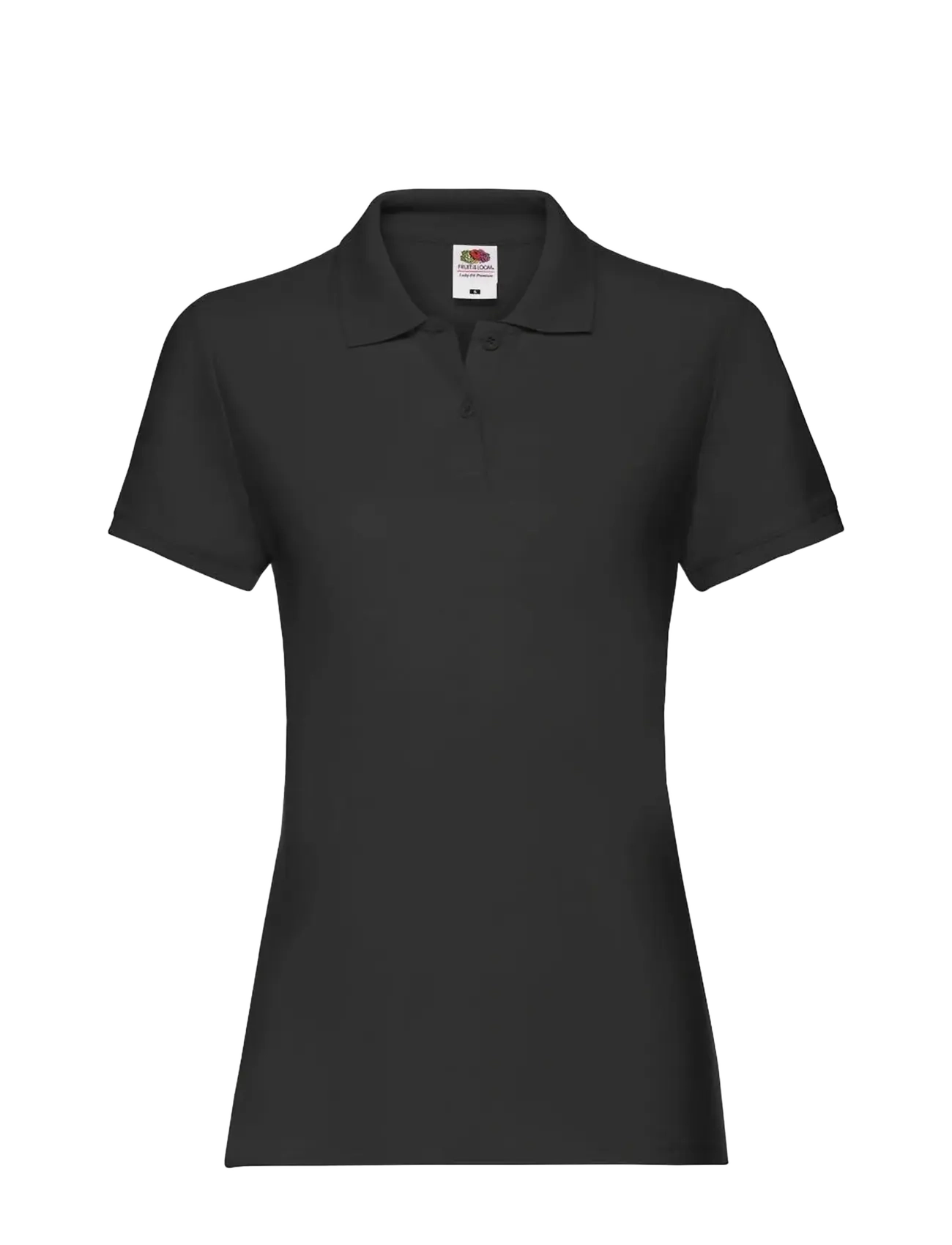 FRUIT OF THE LOOM Ladies Premium Polo Schwarz - M - Damen