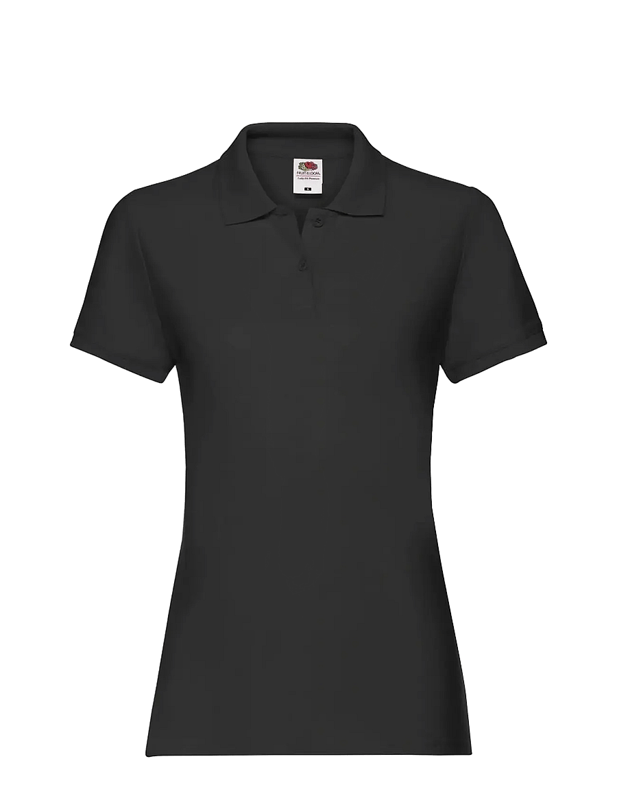 Fruit of the loom - Ladies Premium Polo - poloer - black - 0