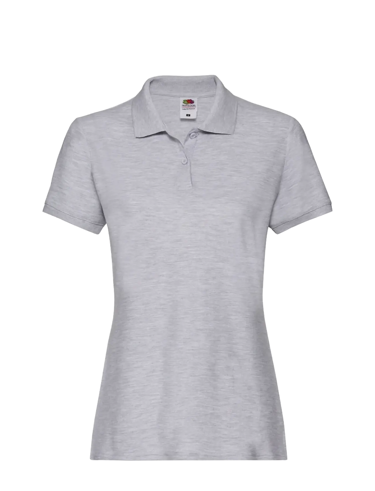 FRUIT OF THE LOOM Ladies Premium Polo Grau - XL - Damen