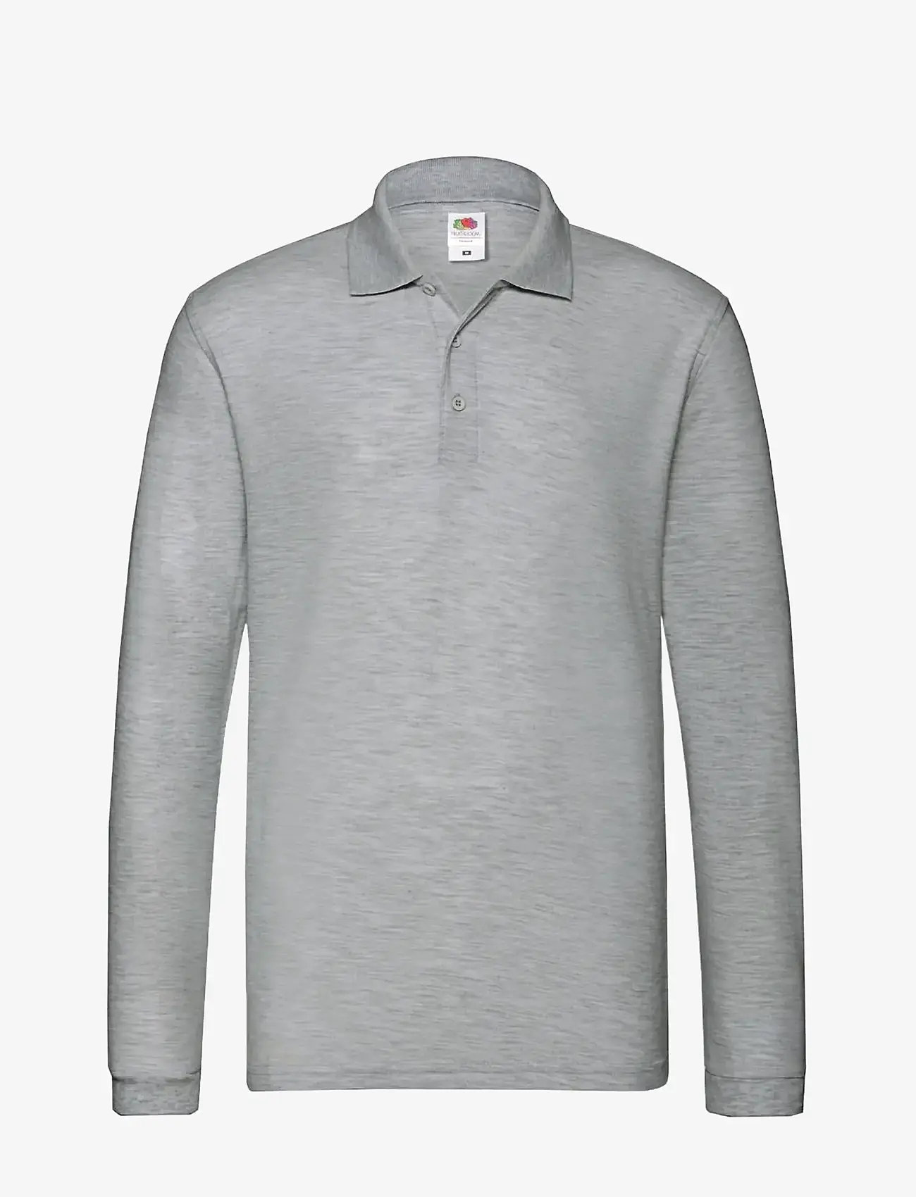 Fruit of the loom - Premium Long Sleeve Polo - langermede - athletic heather - 0