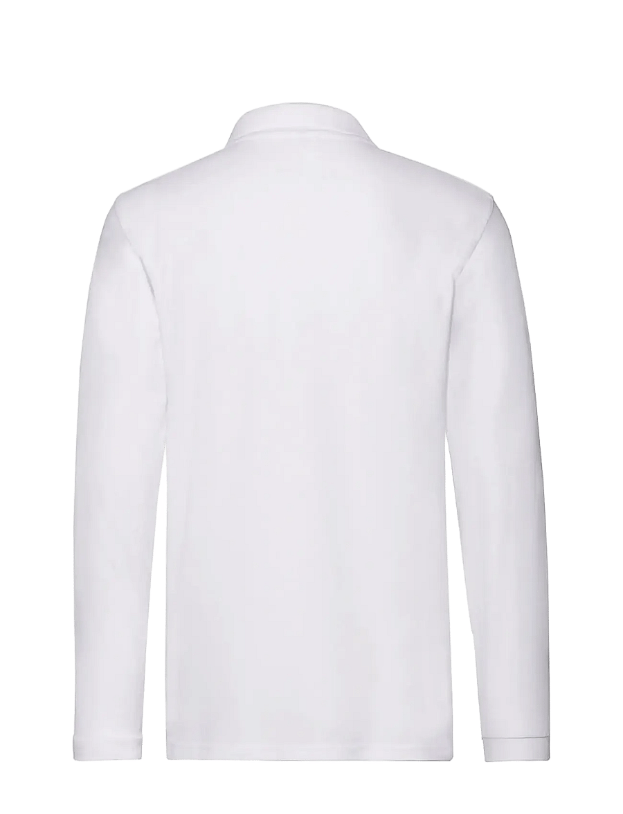 Fruit of the loom - Premium Long Sleeve Polo - langærmede poloer - white - 2