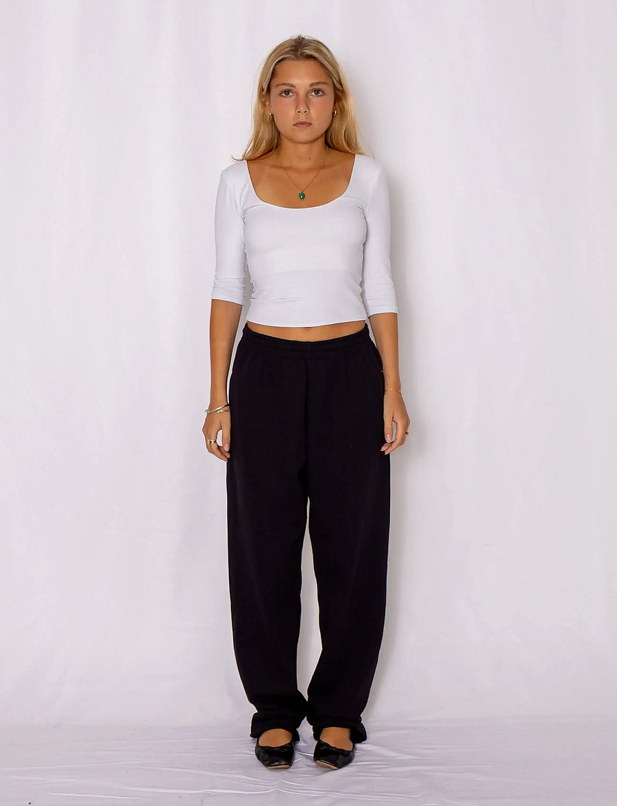 Fruit of the loom - Classic Open Hem Jog Pants - hverdags stil - black - 4