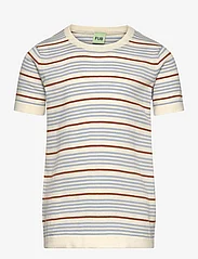FUB - Striped T-Shirt - korte mouwen - ecru/cloud - 0