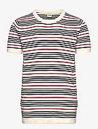 Striped T-Shirt - ECRU/DARK NAVY