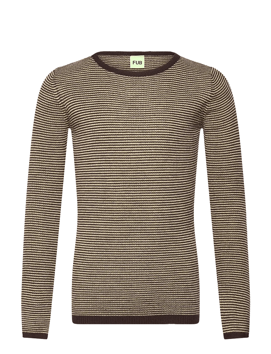 FUB - Rib Blouse - pullover - mocca/wheat - 0