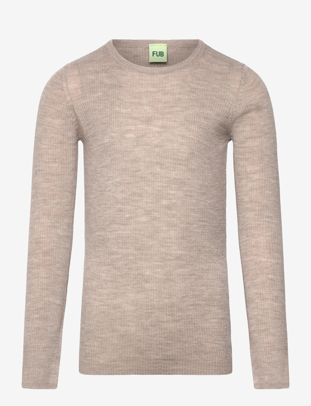 FUB - Rib Blouse - efterårstøj - oat melange - 0