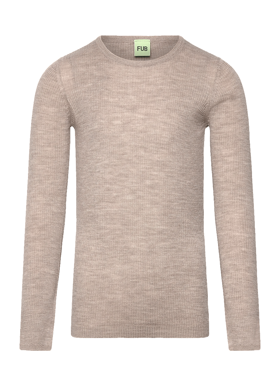 FUB - Rib Blouse - pullover - oat melange - 0