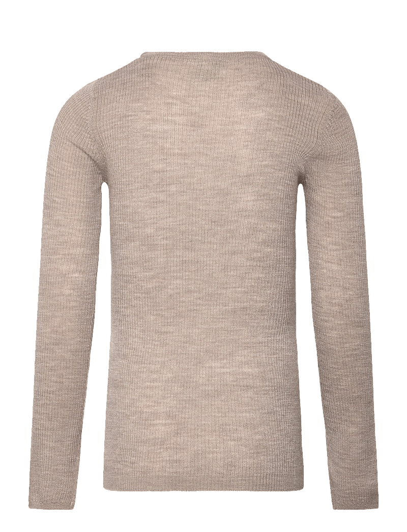 FUB - Rib Blouse - stickade tröjor - oat melange - 1