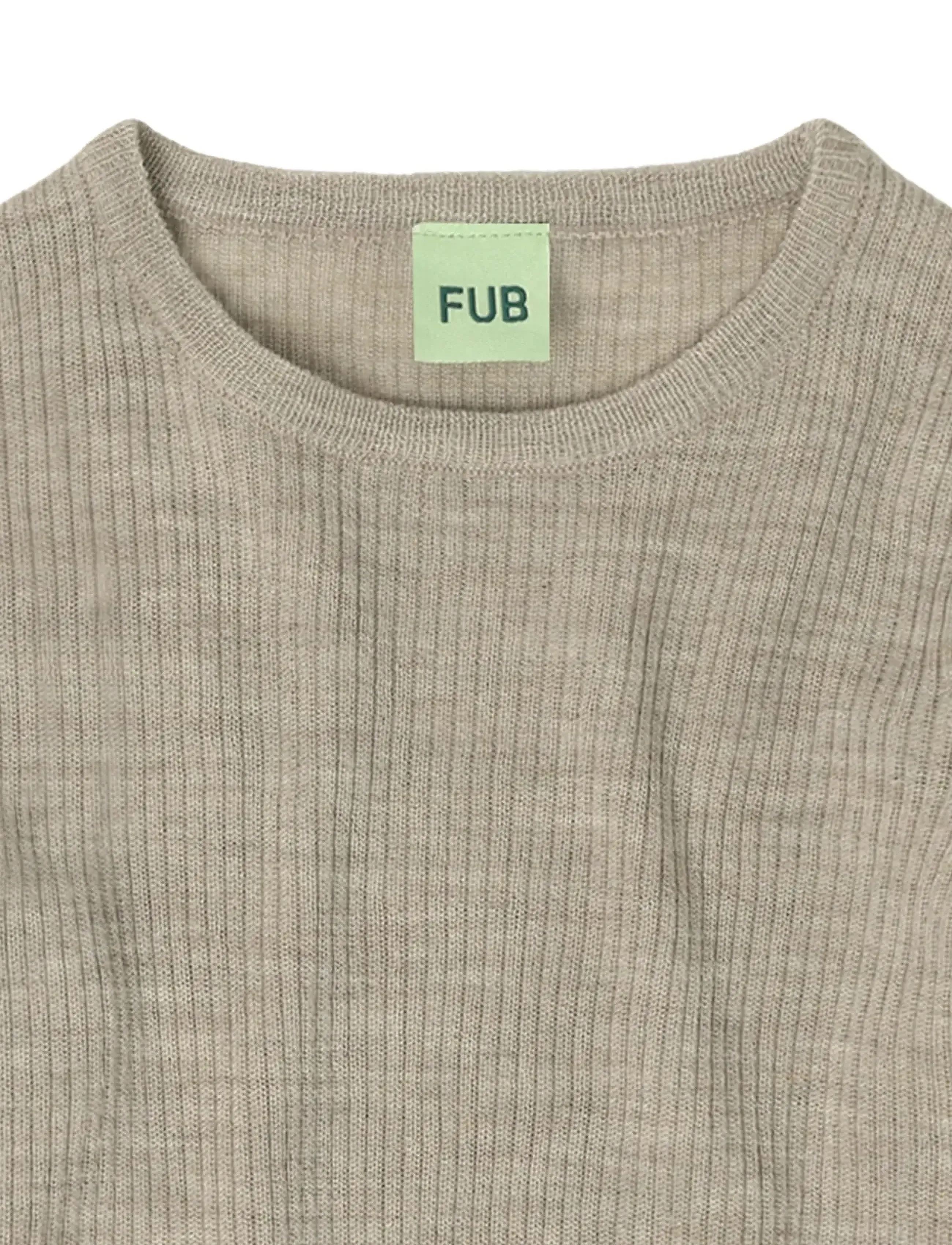 FUB - Rib Blouse - jumpers - oat melange - 2