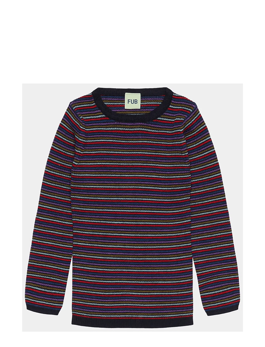 FUB - Rib Blouse - multi stripe (01) - 0