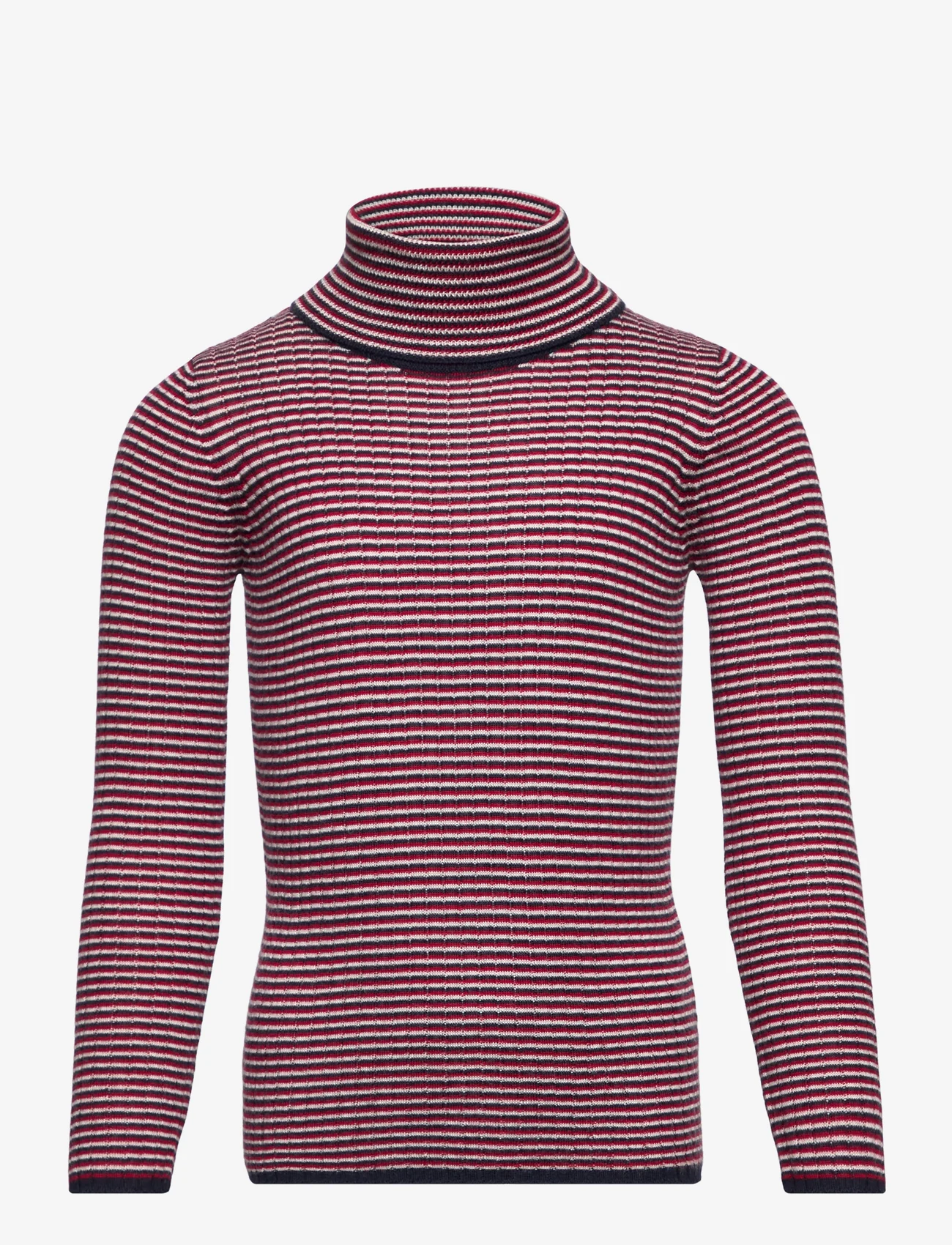 FUB - Rollneck Blouse - pologenser - ecru/dark navy/bright red - 0