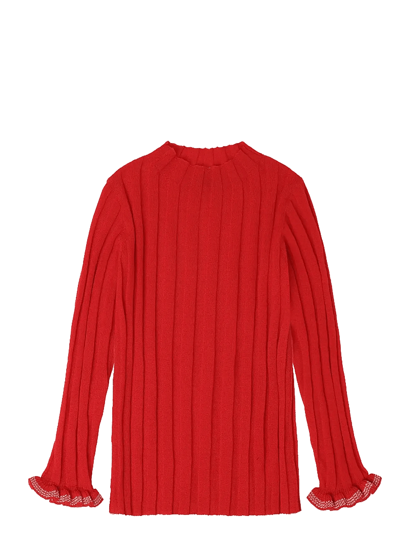 FUB - High Neck Blouse - stickade tröjor - signal red - 0