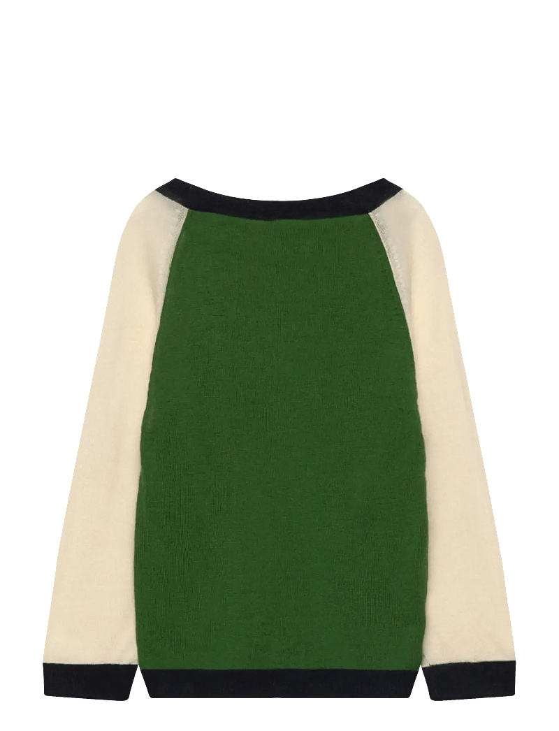 FUB - Colour Block Blouse - jumpers - forest - 1