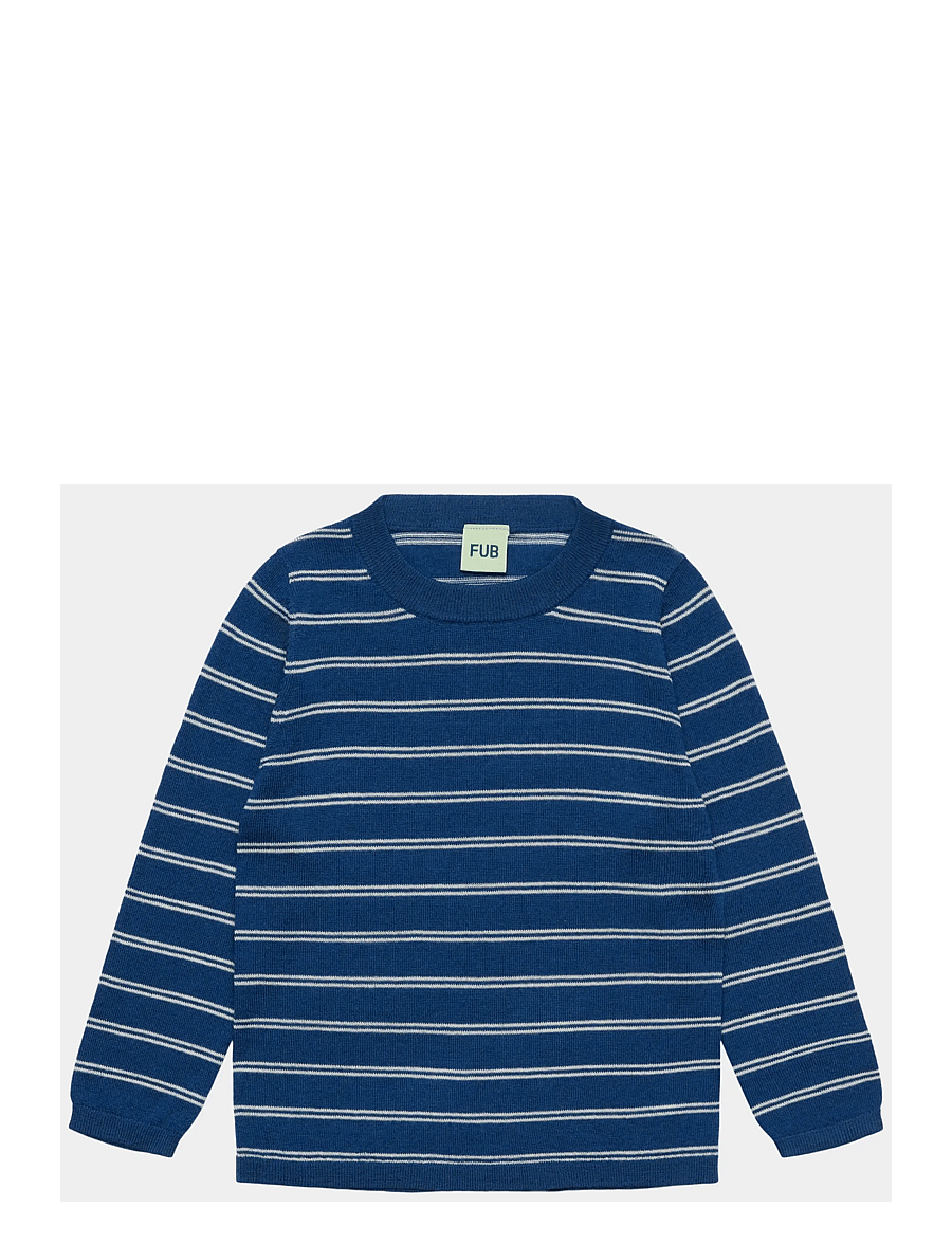 FUB - Striped Tee - deep indigo/ecru - 0