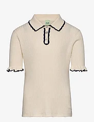 FUB - Rib Polo - kortärmade t-shirts - ecru - 0